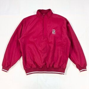 Campus Drive Stanford University Cardinal Mens M 1/4 Zip Windbreaker Jacket Y2K